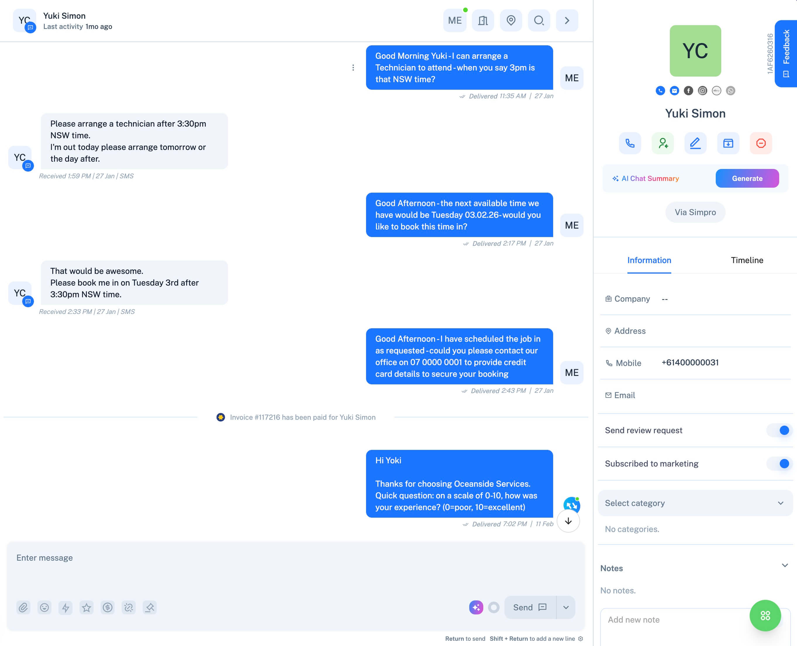 Coax platform in action for maintenance and HVAC industry