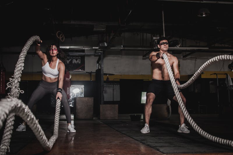 Modern gym interior with equipment