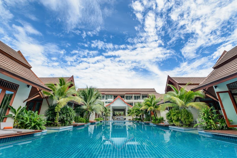 Restaurant interior during evening service