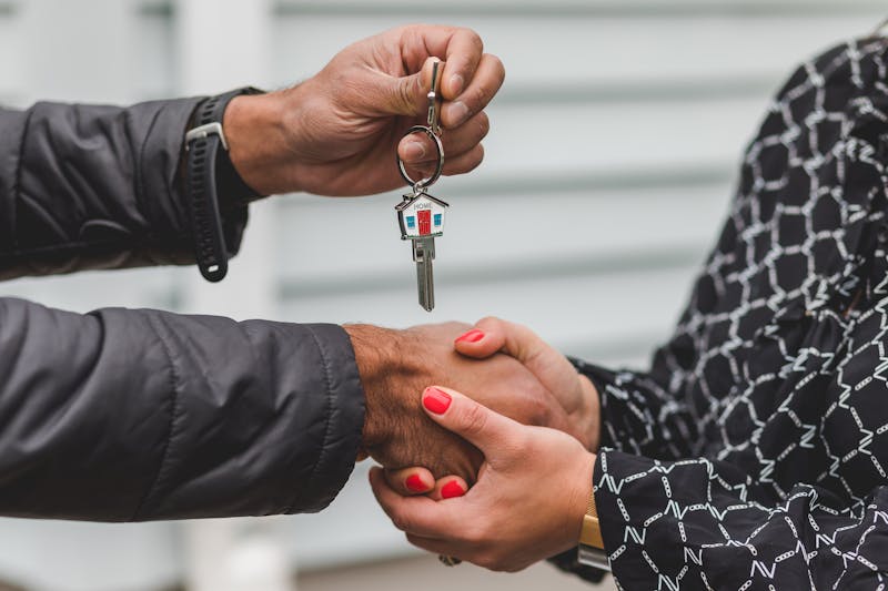 Mortgage broker consulting with clients